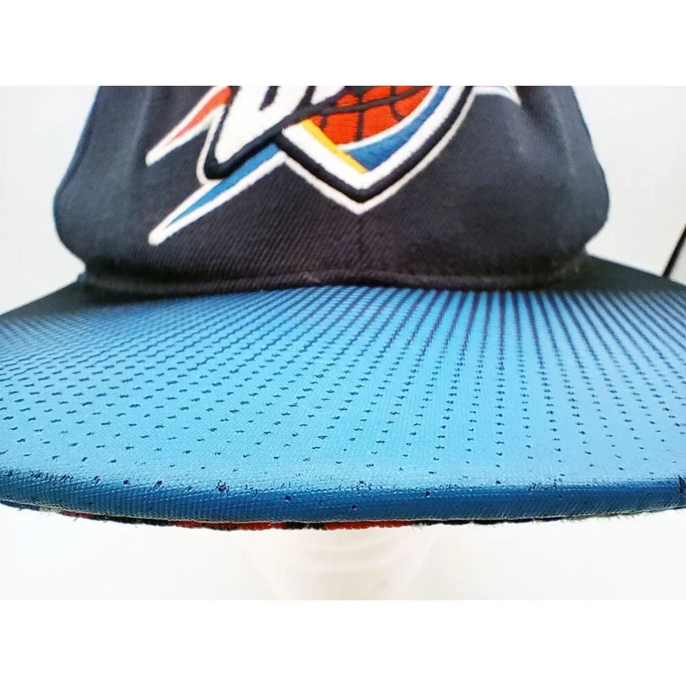Hat OKC Thunder Snapback Cap Mitchell & Ness Basketball Flat Brim 2014 - Picture 4 of 16